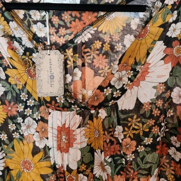 Cotton floral tunic by Natural Life - Picture 3 of 4